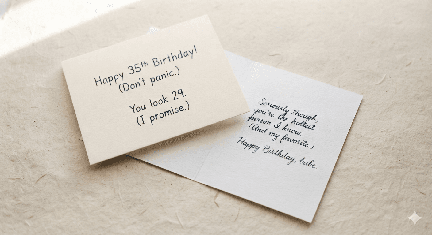 Two handwritten birthday cards